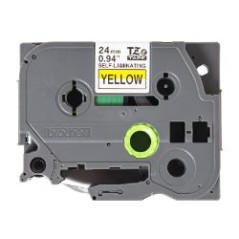 Cinta BROTHER 24mm 8m Negro sobre Amarillo (TZE-SL651)