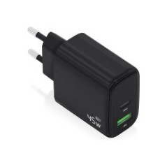 Cargador Pared AISENS 45W USB-A USB-C Negro (A110-0972)