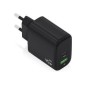 Cargador Pared AISENS 45W USB-A USB-C Negro (A110-0972)