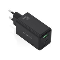 Cargador Aisens 2Usb-C Usb-C Negro (ASCH-65W3P073-BK)