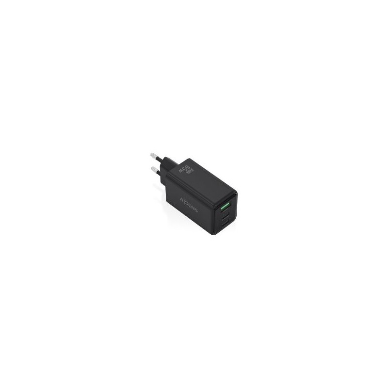 Cargador Aisens 2Usb-C Usb-C Negro (ASCH-65W3P073-BK)