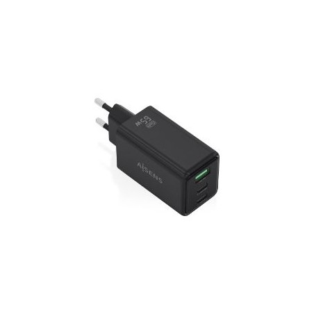 Cargador Aisens 2Usb-C Usb-C Negro (ASCH-65W3P073-BK)