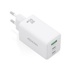 Cargador Aisens 2Usb-C 1Usb-A 65W (ASCH-65W3P072-W)