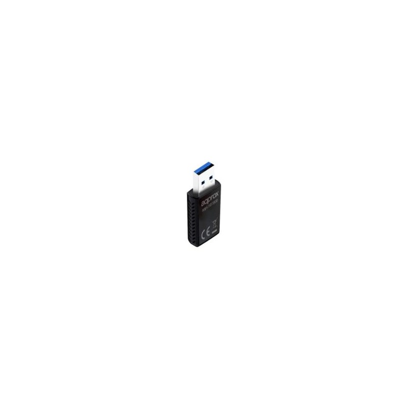 Adaptador Approx WiFi 6 USB-A 3.0 Negro (APPUSB1800)