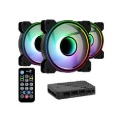 Ventilador AEROCOOL 120mm RGB Kit 3 Negro (MIRAGE12PRO)