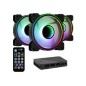 Ventilador AEROCOOL 120mm RGB Kit 3 Negro (MIRAGE12PRO)
