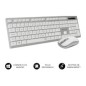 T+Ratón SUBBLIM Ergo Flat Wireless Plata/Blan (CEKE10)
