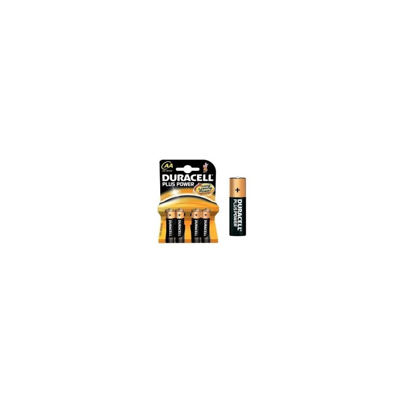 Pilas DURACELL Plus LR06 AA 4unidades (38001)