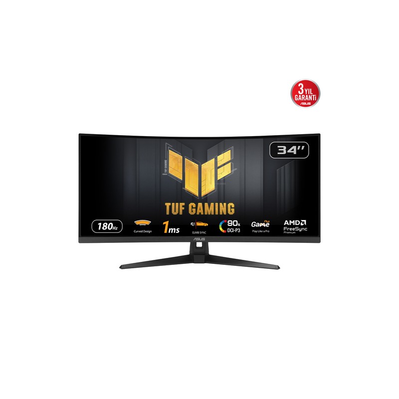 Monitor ASUS TUF Gaming VG34VQ3B 34" VA QHD Curvo Negro Monitor ASUS TUF Gaming VG34VQ3B 34" VA QHD Curvo Negro