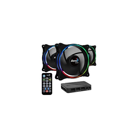 Ventilador AEROCOOL 3x120mm ARGB Hub Neg (ECLIPSE12PRO)