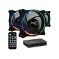 Ventilador AEROCOOL 3x120mm ARGB Hub Neg (ECLIPSE12PRO)