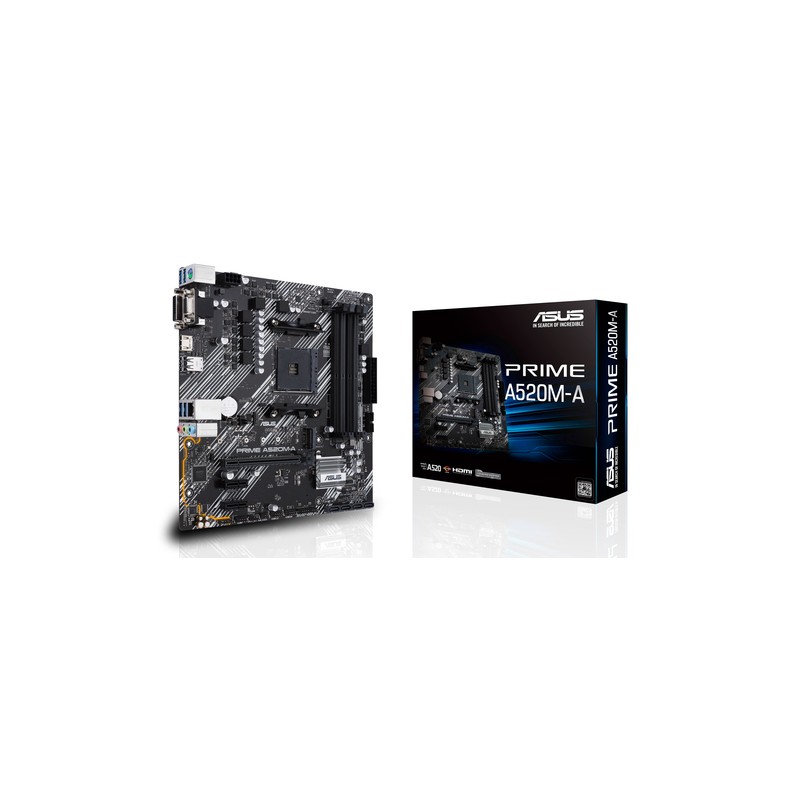 ASUS PRIME A520M-A II/CSM: (AM4) 4DDR4 VGA HDMI mATX