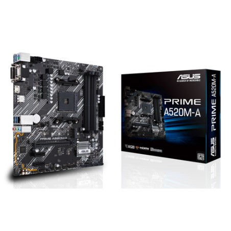 ASUS PRIME A520M-A II/CSM: (AM4) 4DDR4 VGA HDMI mATX