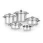 Cacerolas Monix Acero Tapa Vidrio 9 Unidades (M450001)