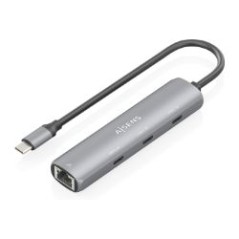 Dock Aisens Usb-C3.1 a 3Usb-C3.1/1RJ45 (ASUC-4P041-GR)