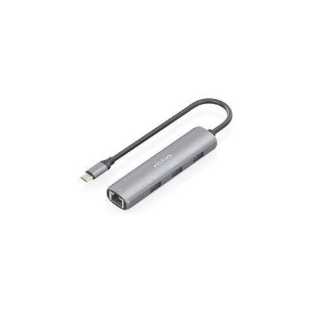 Dock Aisens Usb-C a 3Usb-A/1RJ45 (ASUC-4P038-GR)