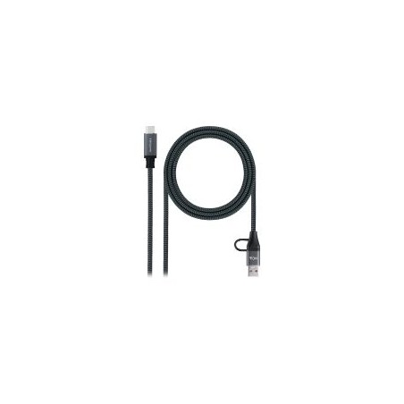 Nanocable USB-C a USB-A+USB-C/M 1m (10.01.4111-COMB)