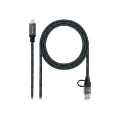 Nanocable USB-C a USB-A+USB-C/M 2m (10.01.4112-COMB)