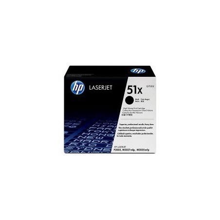 Toner HP LaserJet 51X Negro 13000 páginas (Q7551X)