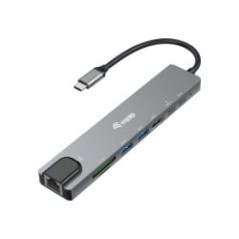 Docking EQUIP  8 en 1 USB-C 25cm Negro/Gris (EQ133497)
