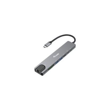 Docking EQUIP  8 en 1 USB-C 25cm Negro/Gris (EQ133497)