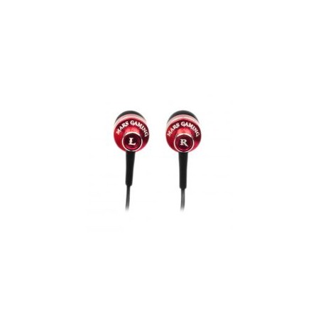 Auriculares Mars Gaming Intraurales Rojo/Negro (MIH1)