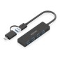 Hub Aisens Usb-A + Adap. Usb-C a 4Usb-A3.0 (A109-0987)