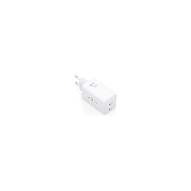 Cargador Pared AISENS GaN 65W 2xUSB-C (ASCH-65W2P078-W) Cargador Pared AISENS GaN 65W 2xUSB-C (ASCH-65W2P078-W)