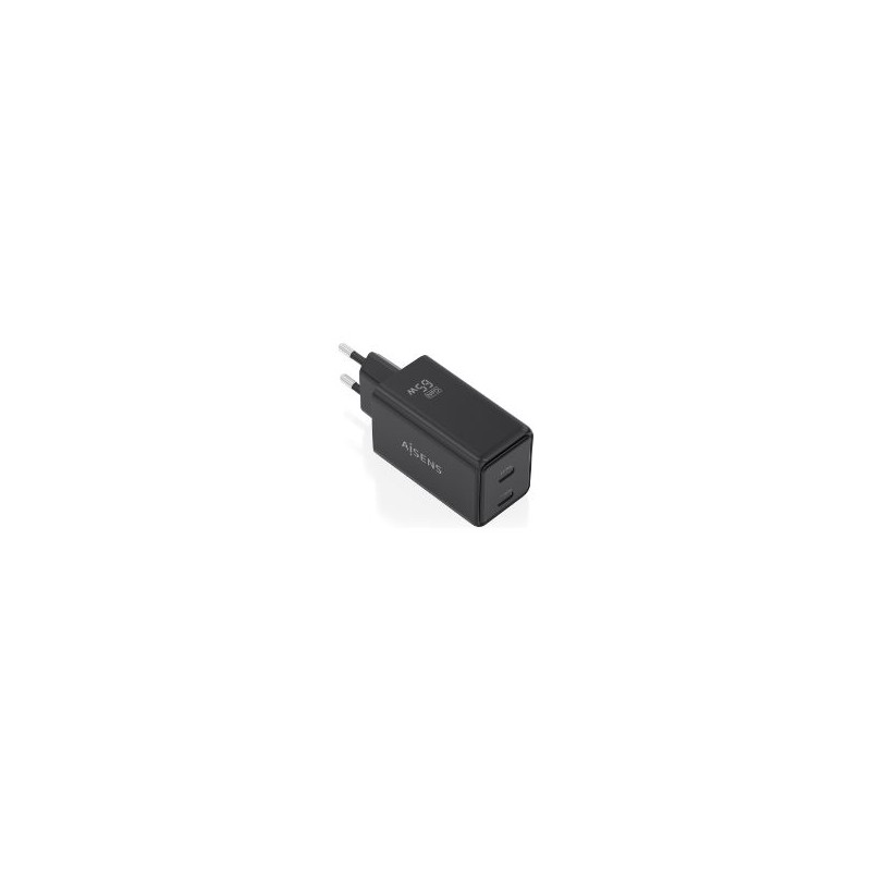 Cargador Pared AISENS GaN 65W 2USB-C (ASCH-65W2P079-BK)