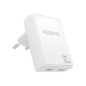 Cargador Pared AISENS GaN 30W 2xUSB-C (ASCH-30W2P075-W)