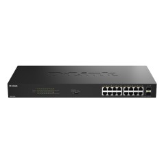 Switch D-Link 16xRJ45 2xSFP PoE Negro (DGS-1018P/E)