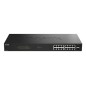 Switch D-Link 16xRJ45 2xSFP PoE Negro (DGS-1018P/E)